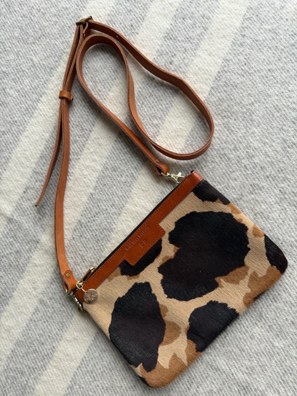 Will Bee Beespoke GEUNIE COWHIDE leather cross body bag
